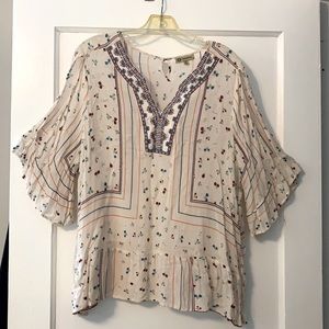 Democracy cold shoulder boho style top